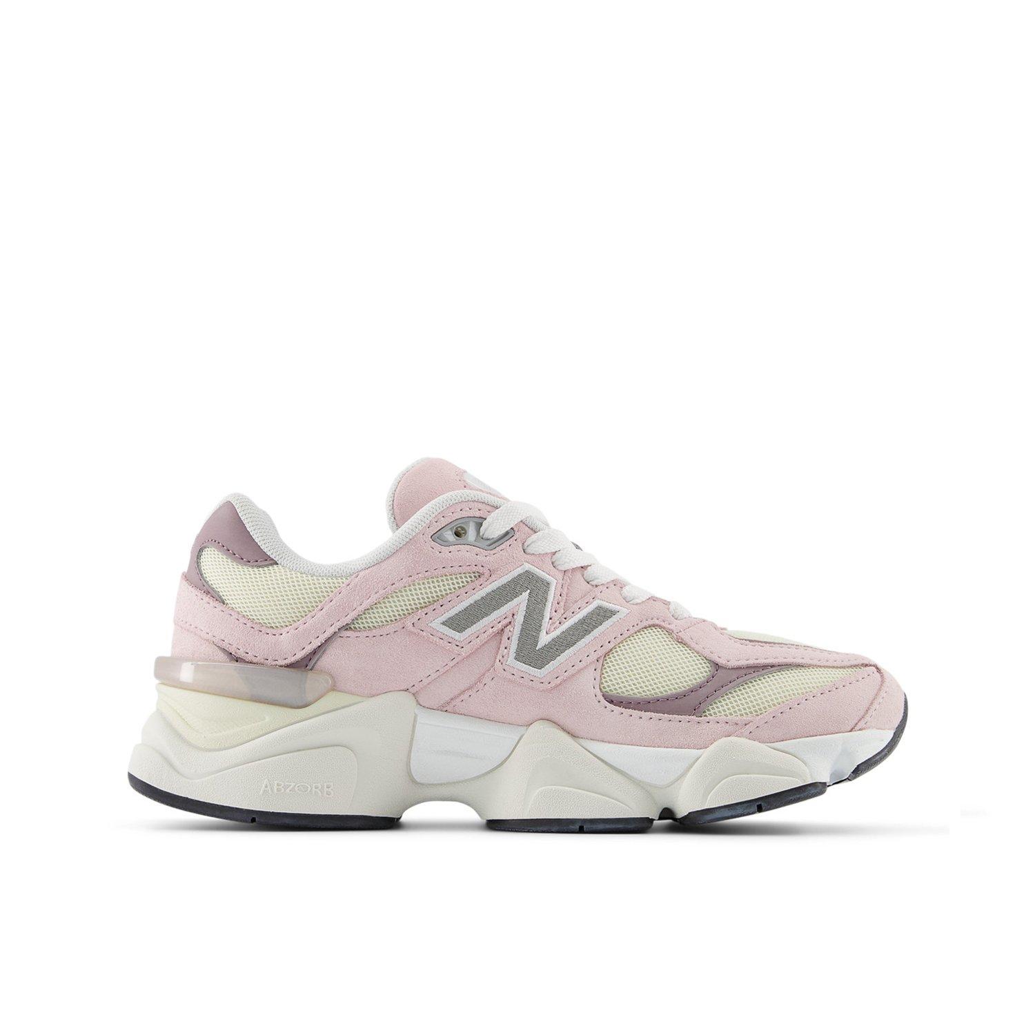 new balance 9060 grey pink grade school girls shoe